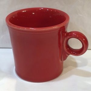 Fiesta Ware mug in a deep orange